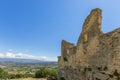 Ruins of Chateau duÃÂ Marquis de Sade, overview to Calavon valley on sunny summer day,ÃÂ Vaucluse, France